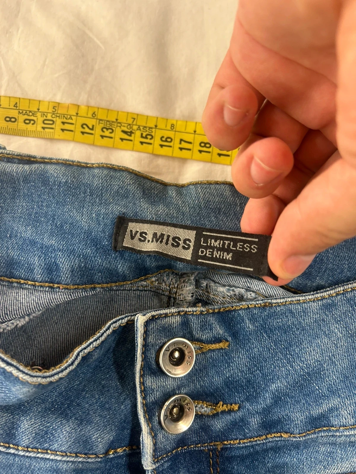 Jeans azul de cintura baixa v. S. Miss tamanho 36 – photo 12
